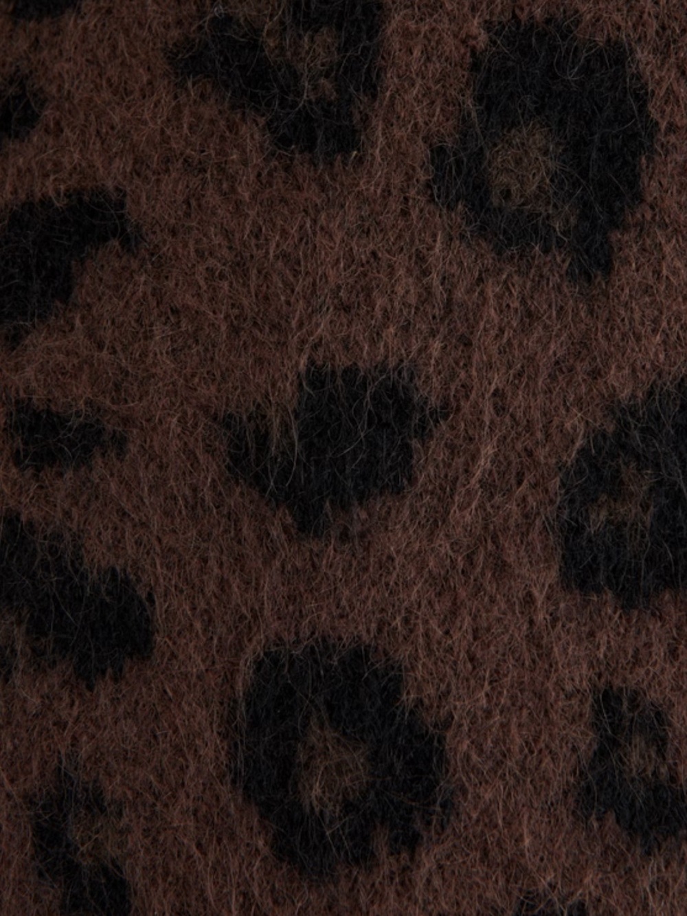 Abercrombie & Fitch Fuzzy Animal Print Cardigan Brown Leopard Size Small NWOT - Picture 2 of 9
